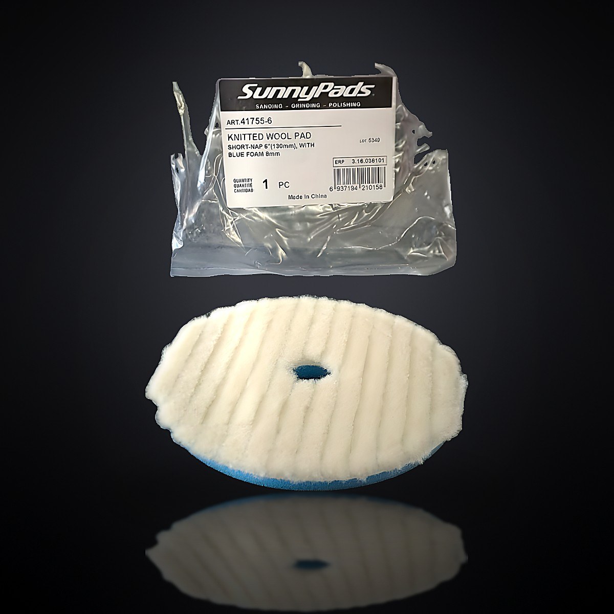 SunnyPads 41755-6 KNITTED WOOL PAD 150mm